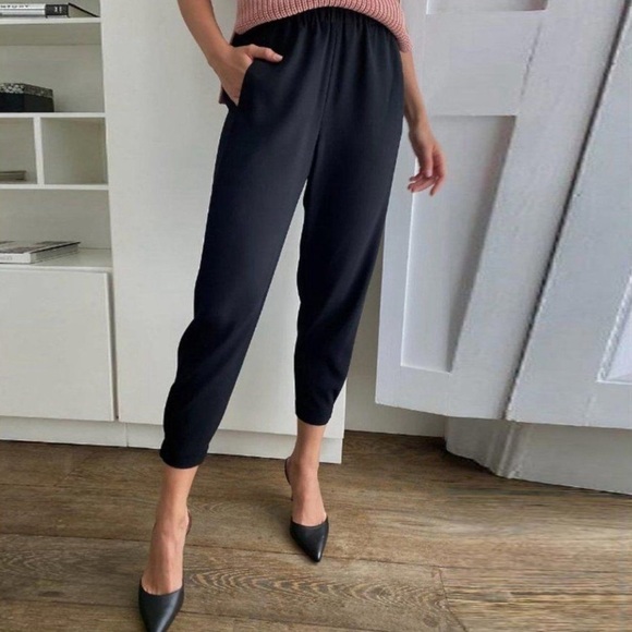 Babaton Pants - Babaton Aritzia Dexter Black Ankle pull-on dress pants size: S